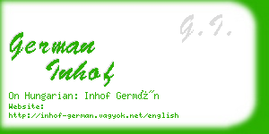 german inhof business card